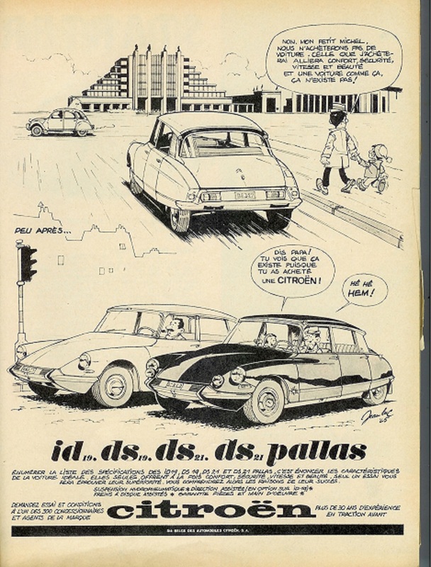 Citroën DS - Publicités belges Numriserm