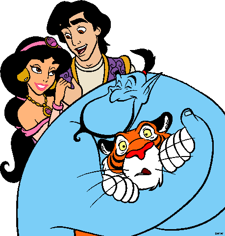 Aladdin y Jasmine-Genio y Rajah Aladin16