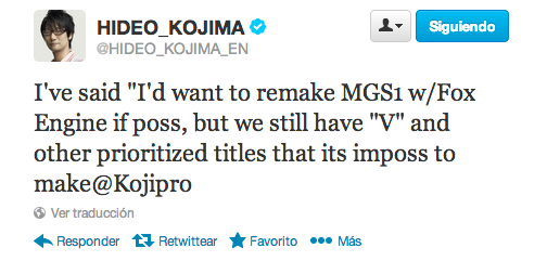 Kojima se plantea hacer un remake de Metal Gear Solid Ba0u