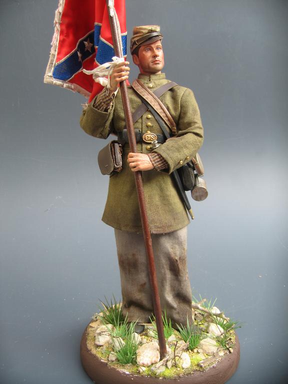 flag bearer confederée,ACW. D1xq1