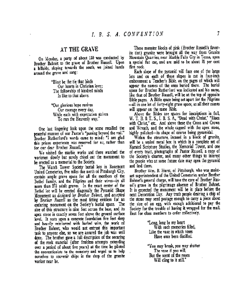 Documento sobre a construção da pirâmide dedicada a C. T. Russell Picture8ni