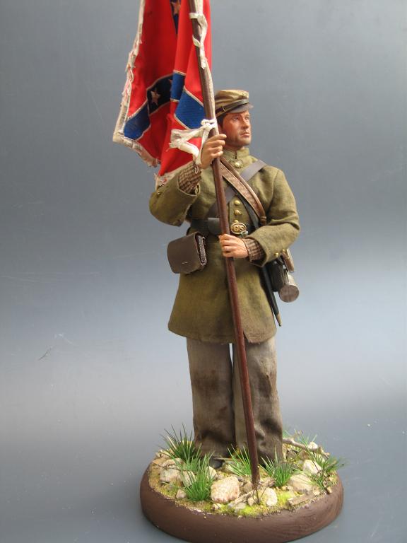 flag bearer confederée,ACW. D15rk8