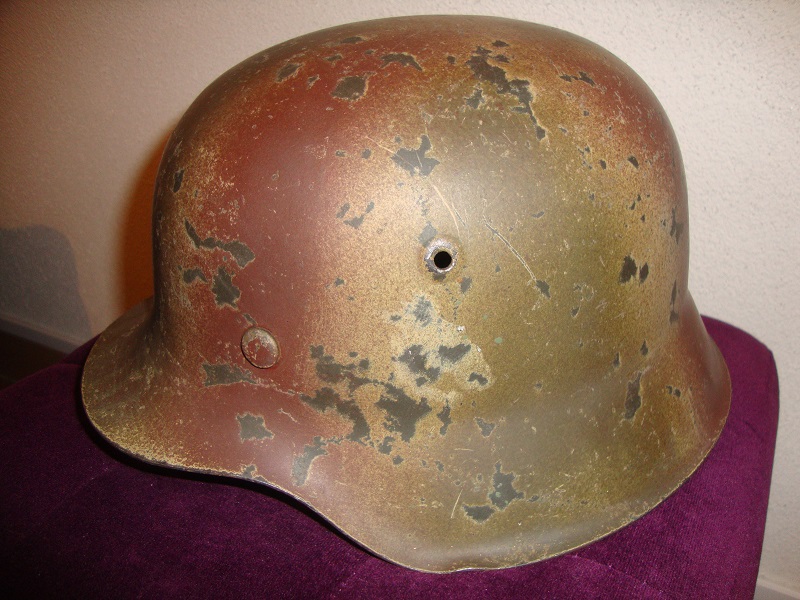 Casque allemand Modèle 42 Camo 3 tons Normandie 2k0u