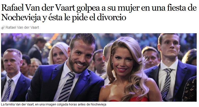 Machista Van der Vaart golpea a su mujer 98408772