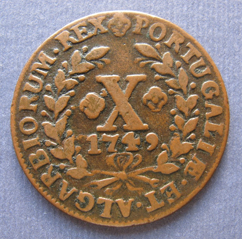 Moneda portuguesa de Jose I Hibrida1749