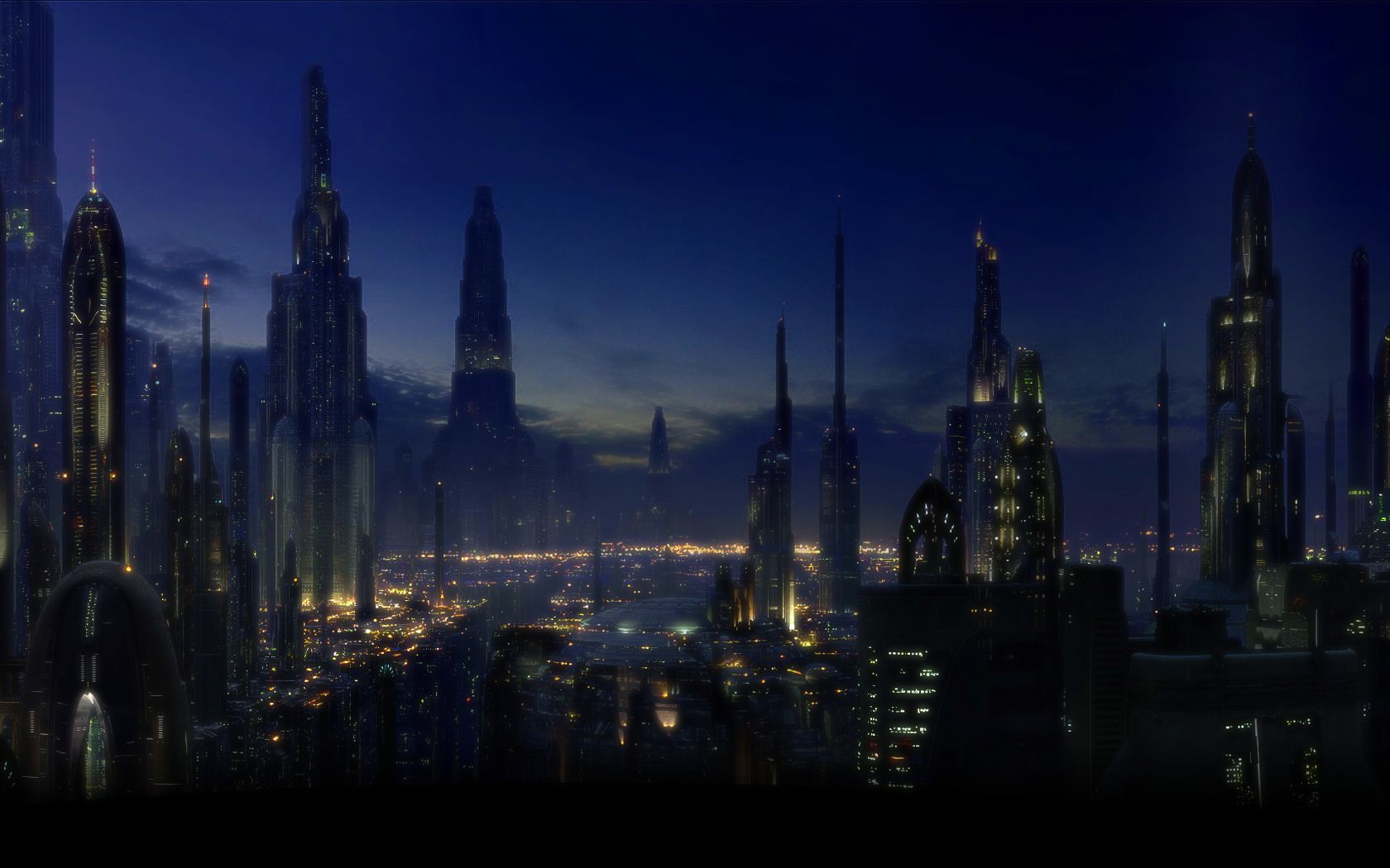 Paisaje de Fantasia Darkmetropolis