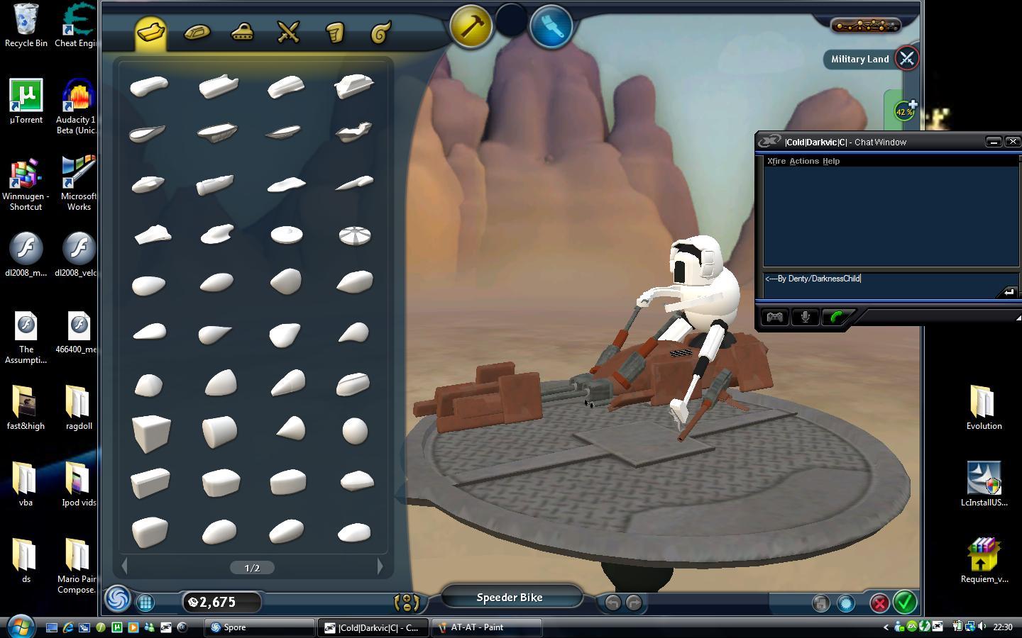 My Spore Creations Speederbike