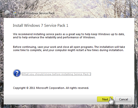 شرح تثبيت حزمة Windows 7 Service Pack 1 RTM Build 7601.17514.101119-1850 66647012