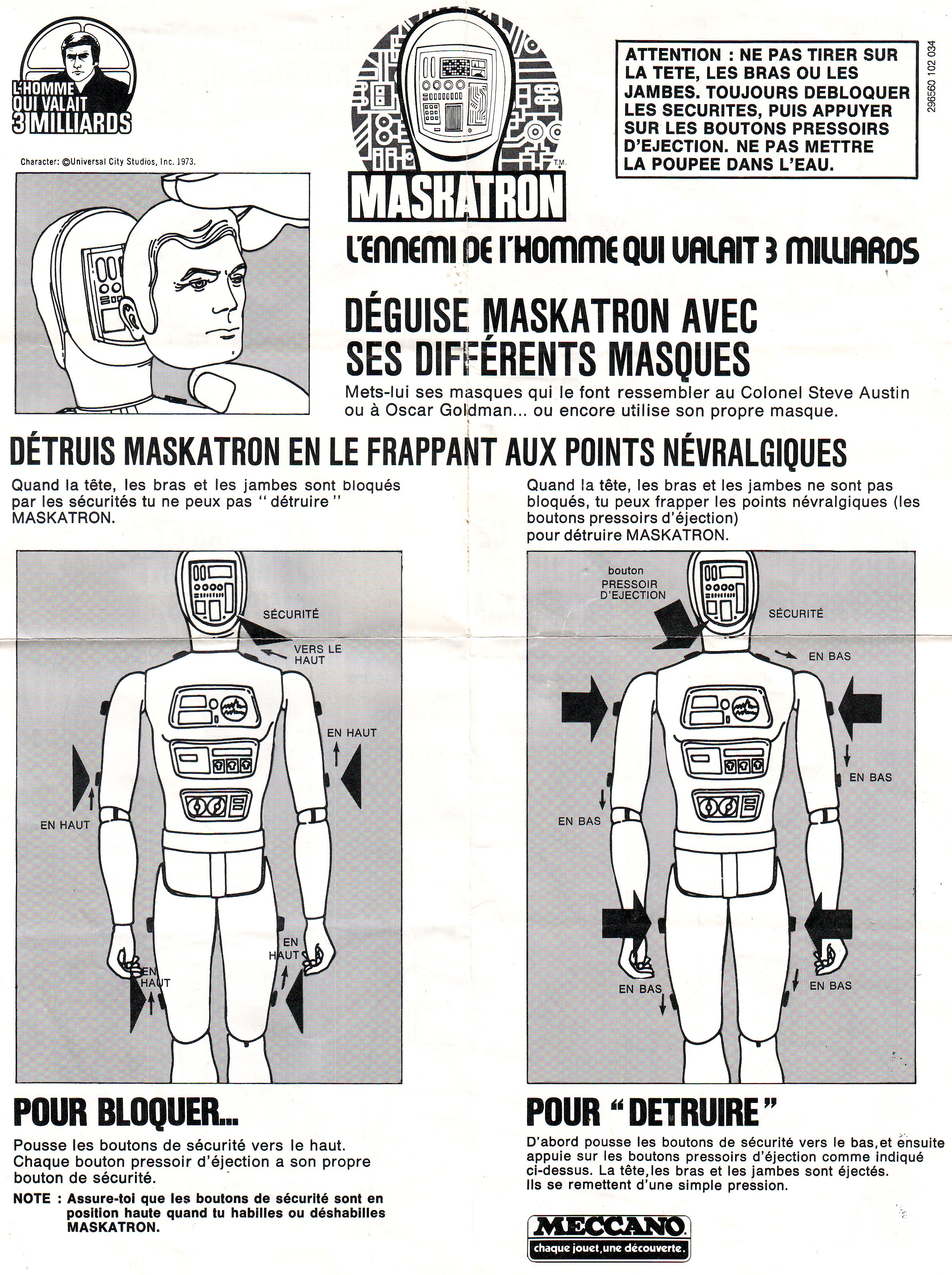 Ma collec Super Jaimie et L'homme qui valait 3 milliards. Maskatron1