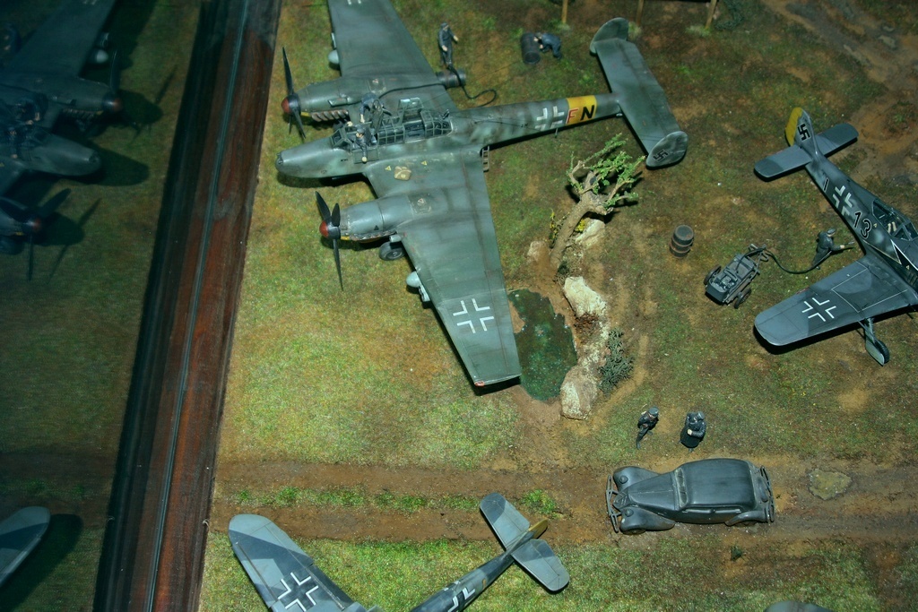 Diorama terrain aviation Luftwaffe 1/48 Boqo