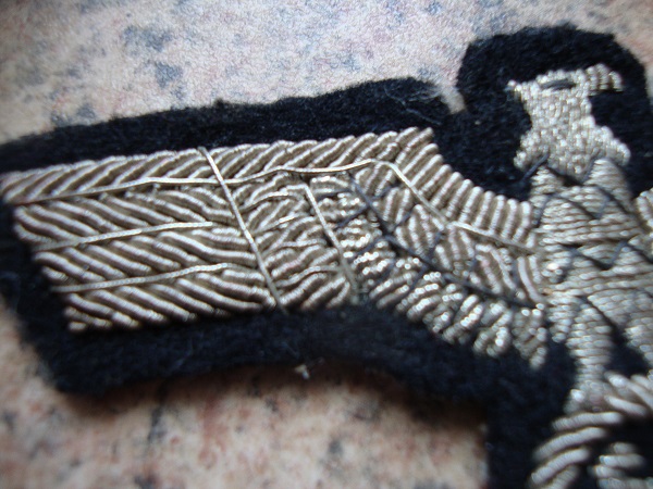 Aigle de poitrine allemand ww2 tissus noir I02t