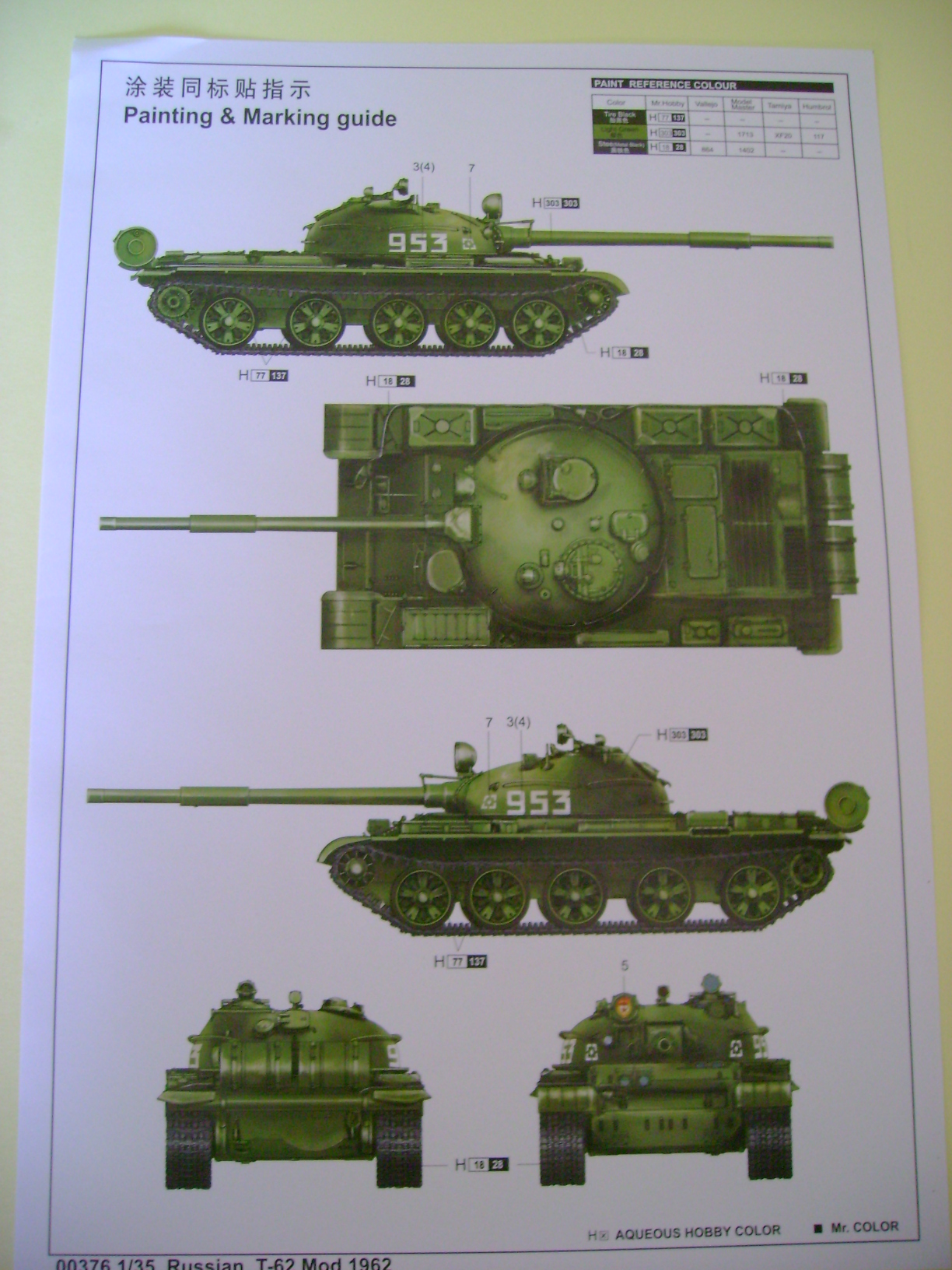 Review Kit T-62 mod 62 Trumpeter au 1/35 44162352