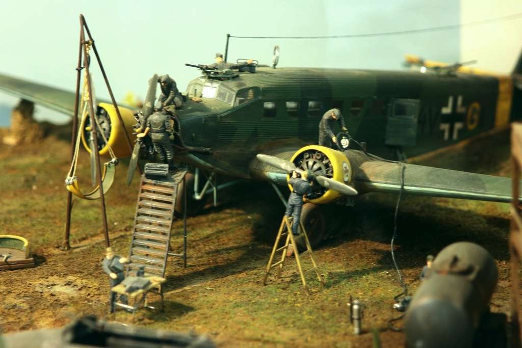 Diorama terrain aviation Luftwaffe 1/48 Xbsu
