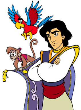 Aladdin, Iago y Abú Aladin178