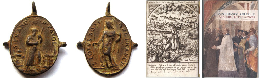 Medalla S Antonio Abad  / S Luis de Francia S. XVII (R.M. Pe Antonio Abad 2) Frnaciscopaulasanluis1