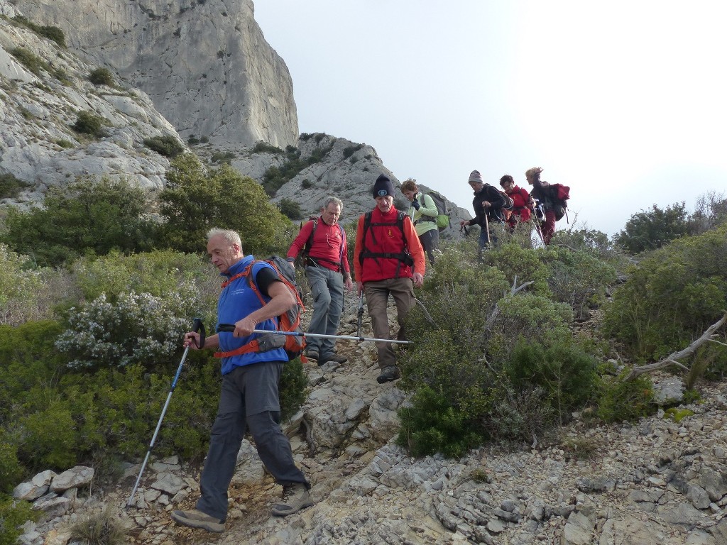 Ste Victoire-Tracés noir et vert-Refuge Baudino-Mercredi 30 décembre 2015 VOErsi