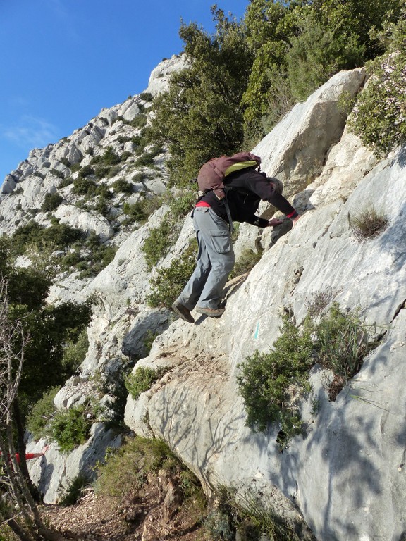 Ste Victoire-Tracés noir et vert-Refuge Baudino-Mercredi 30 décembre 2015 IKirrt