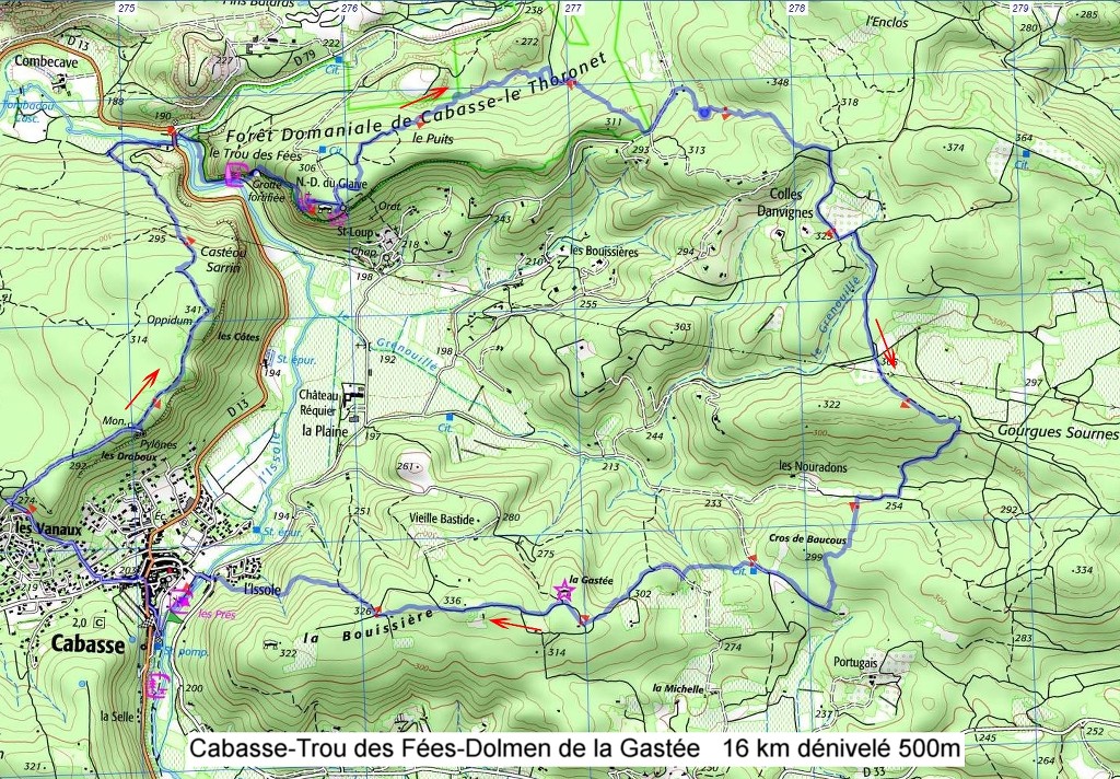 Cabasse-Trou aux Fées-Dolmen de la Gastée-Jeudi 8 février 2018 K95G1h