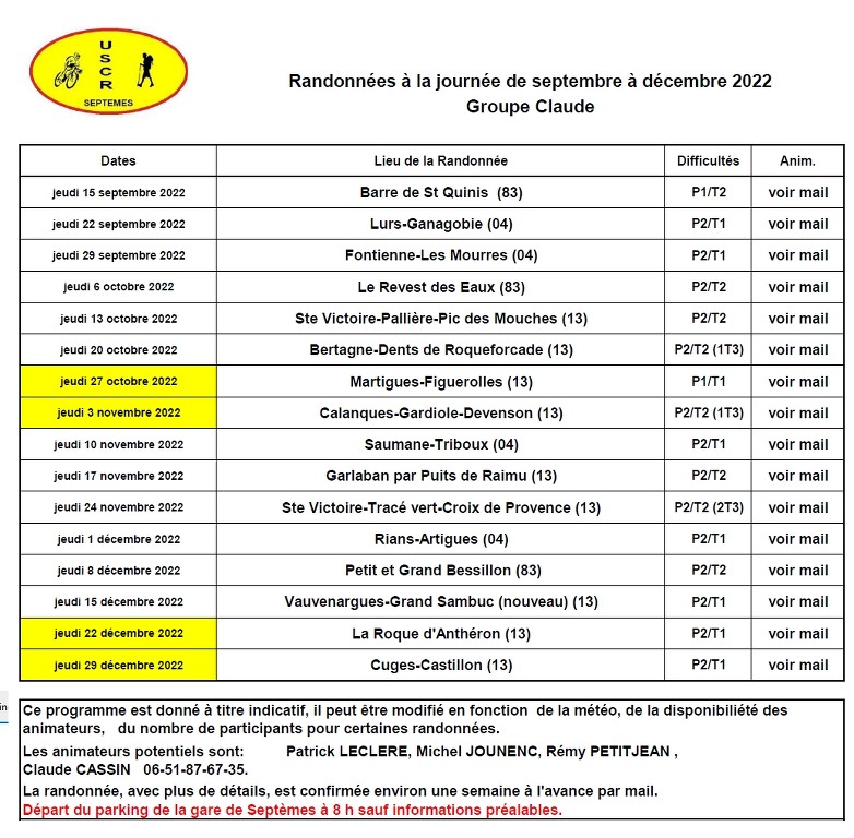 Programme randonnées du 4ième trimestre 2022 FhWIik