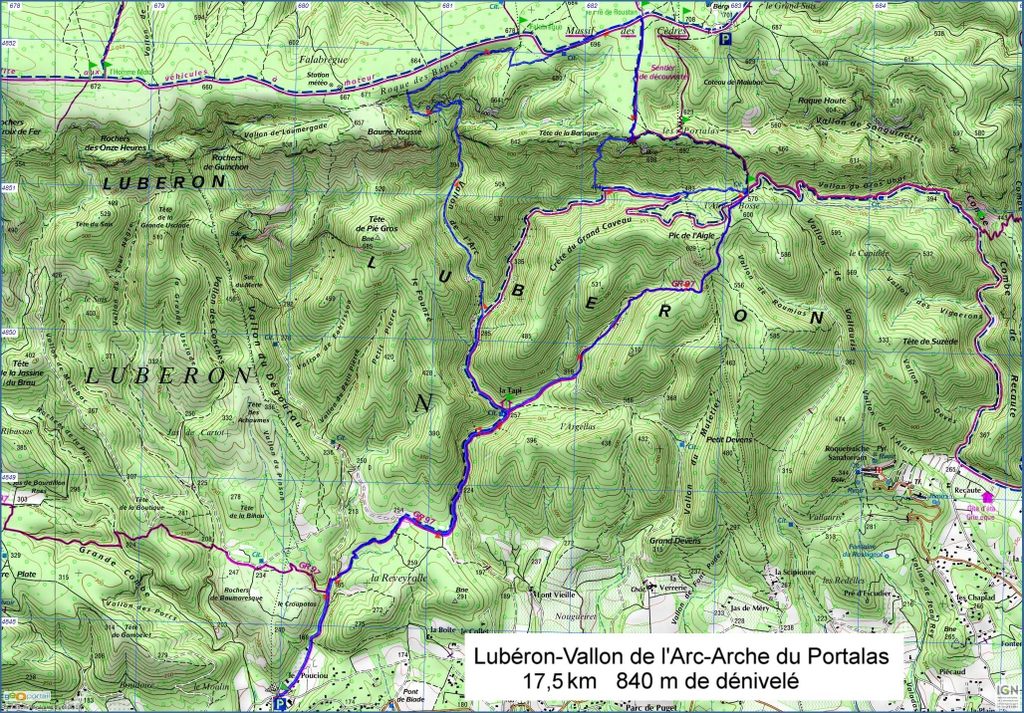 Lubéron-Vallon de l'Arc-Arche du Portalas-Jeudi 9 novembre 2017 V22oss