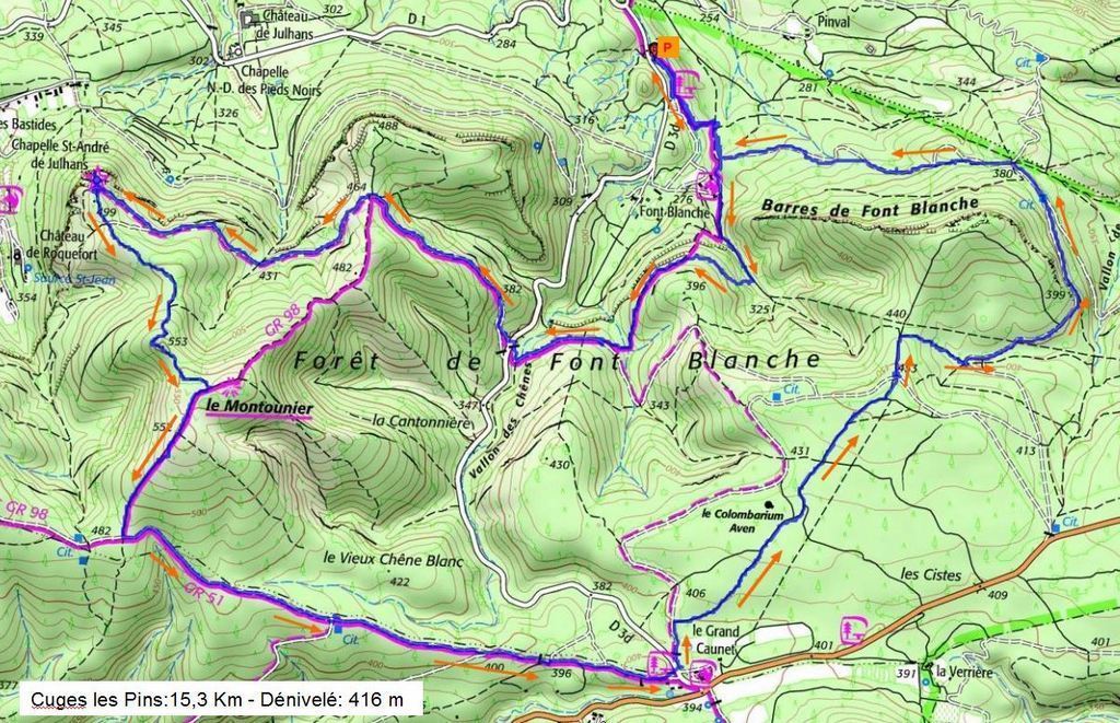 Cuges les Pins- Col de l'Ange - Font Blanche - Samedi 28 février 2015 OHGApp