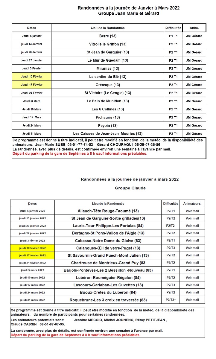 Programme randonnées du 1er trimestre 2022 EwjY9g