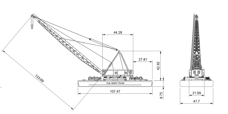 Grue sur barge YD-98 et futurs projets [modélisation/impression 1/350°] de Alain-34490 SdesDM