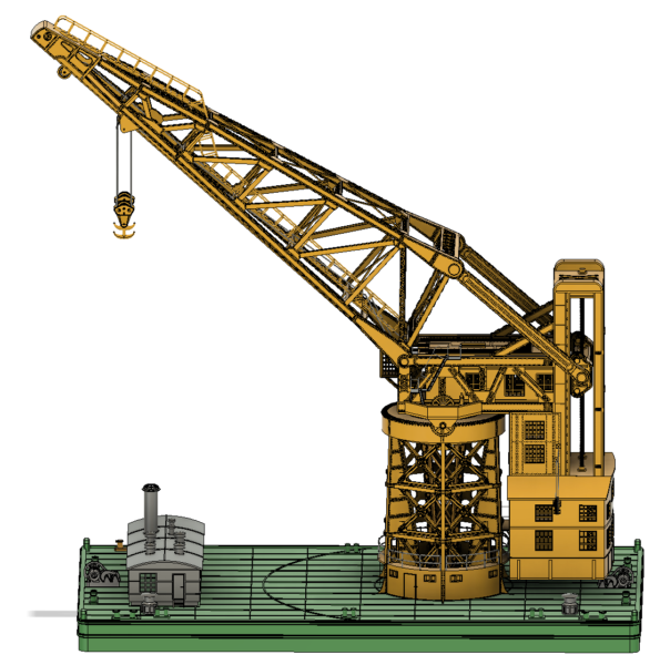 Grue sur barge YD-26 - 150 tonnes - port de Norfolk [modélisation/impression 3D 1/350°] de ALAIN-34490 ADC5QB