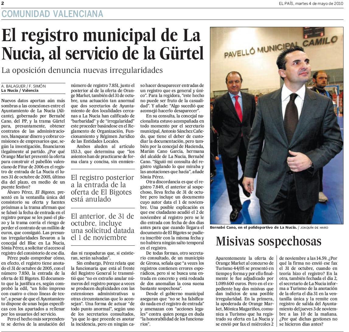 COMO SALIO EN LA VERDAD 5 FEBRERO 2014 Elpais4mayo10