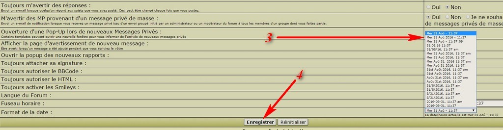 Comment changer le format de date dans le forum. P9FOT9