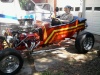 This is my dad's new toy. It will be mine once I get a job!! It is a 1923 Ford T Bucket, although in the picture it has a Chevy engine. =p. This was the first time I got to drive the roadster.