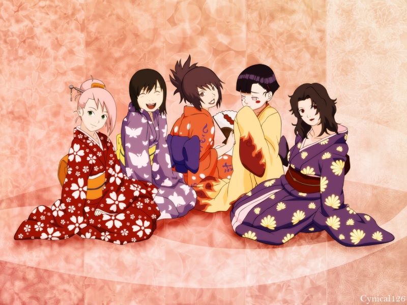 sakura,shizune,anko e hinata