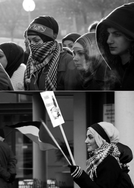 Impressionen von der Demonstration gegen den Einmarsch Israels in Gaza...