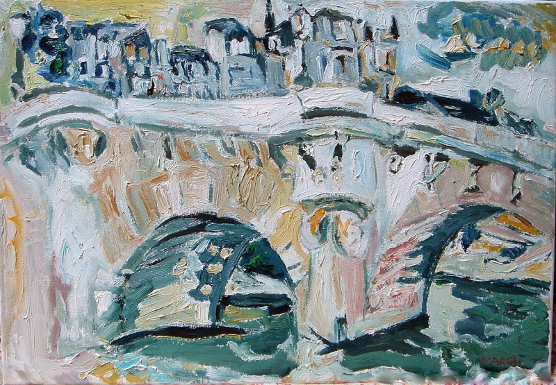 Le Pont Neuf, Paris 2007, h/t étude