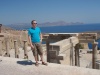 On top of the Lindos Akropolis on Rhodes, sweating like never before.