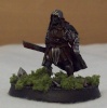 A Mordor Uruk-Hai displayed on a 40mm Base.