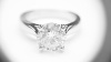 2 Ct Round Center Diamond set in a Platinum Cartier Cathedral Style Engagement Ring