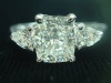 Cushion Cut Diamond 2.24 ct F VS1 GIA Set in Platinum w/ .65 ct Pears