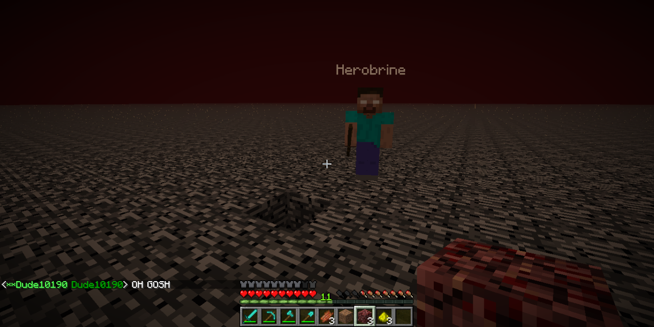 Herobrine in the Nether