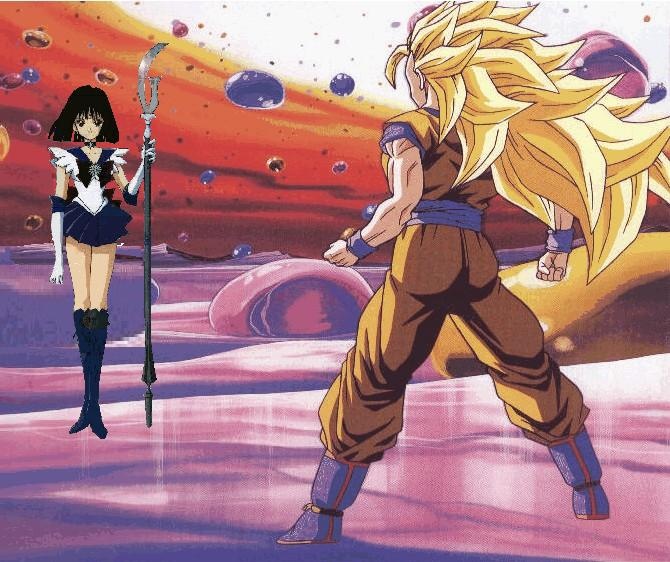 Sailor Saturn vs. SSJ3 Goku