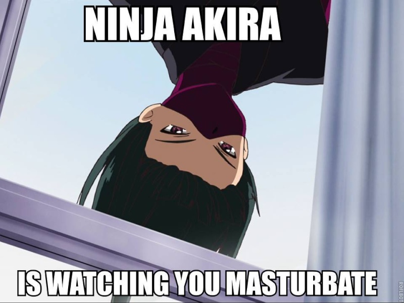 Ninja Akira is watching you masturbate