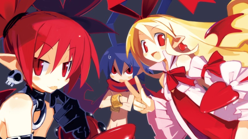 Laharl, Etna, and Flonne from Disgaea