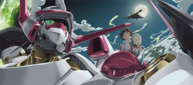 Renton, Eureka, and the Nirvash from Eureka Seven