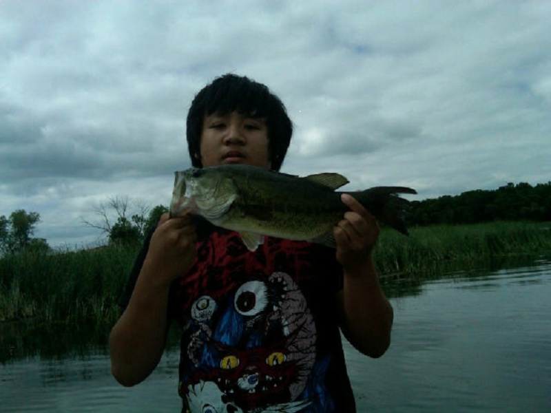 Largemouth bass off of a ragetail smokin rooster