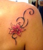 tattoo fleur couleur