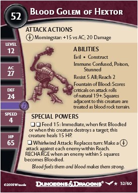 32 blood golem of hextor