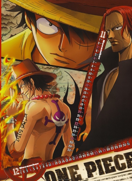 Ruffy, Ace und Shanks