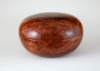 Unknown burl lidded box. Buffed lacquer finish.