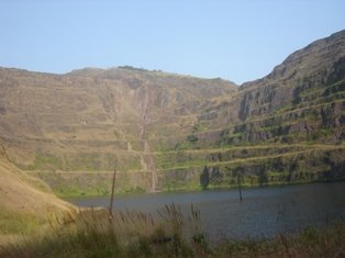 Mittal Steel former mining quarry. Yekepah, Nimba County.