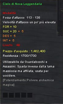 Cielo di Nova (lvl 49)